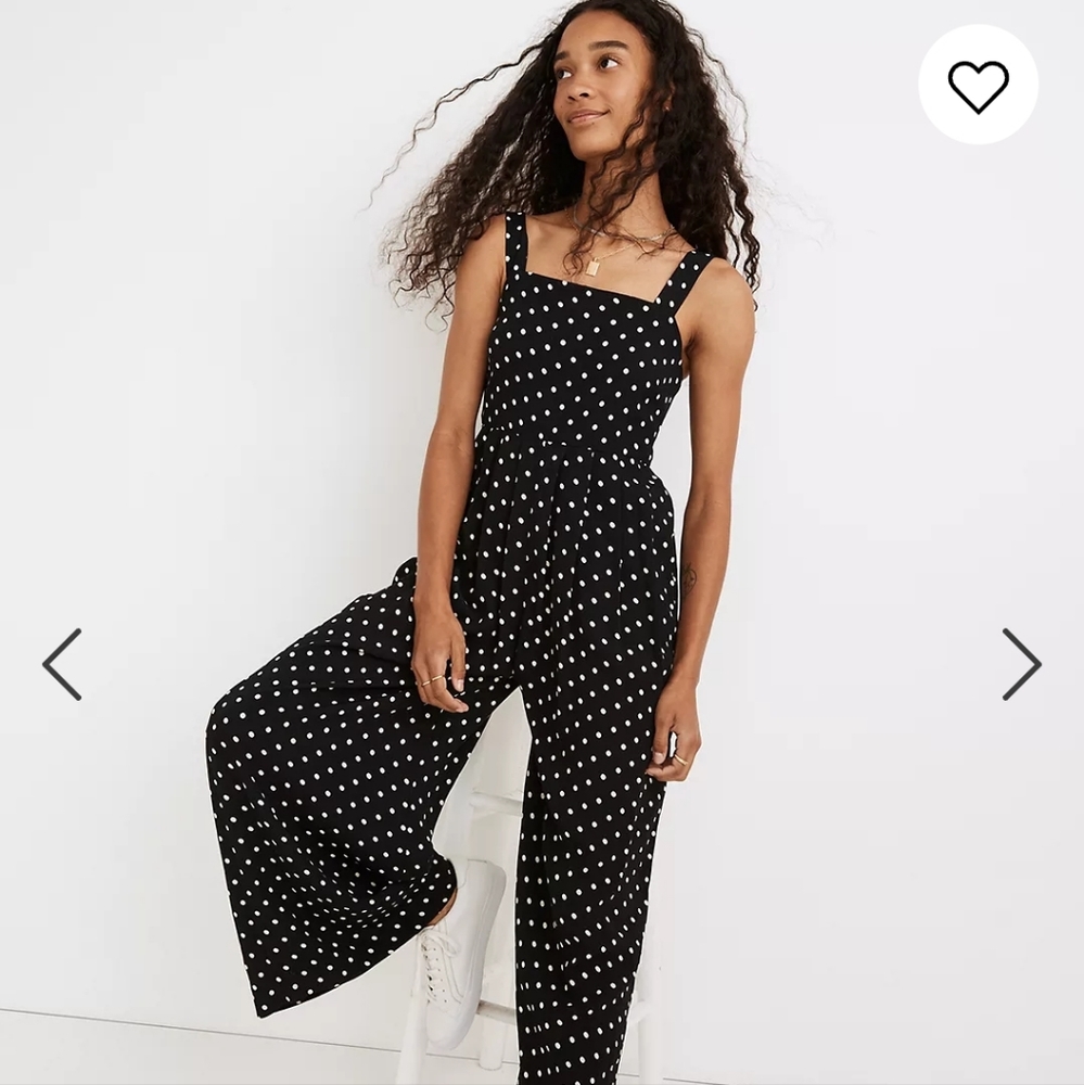 Madewell Polkadot Black and White 00 Jumpsuit